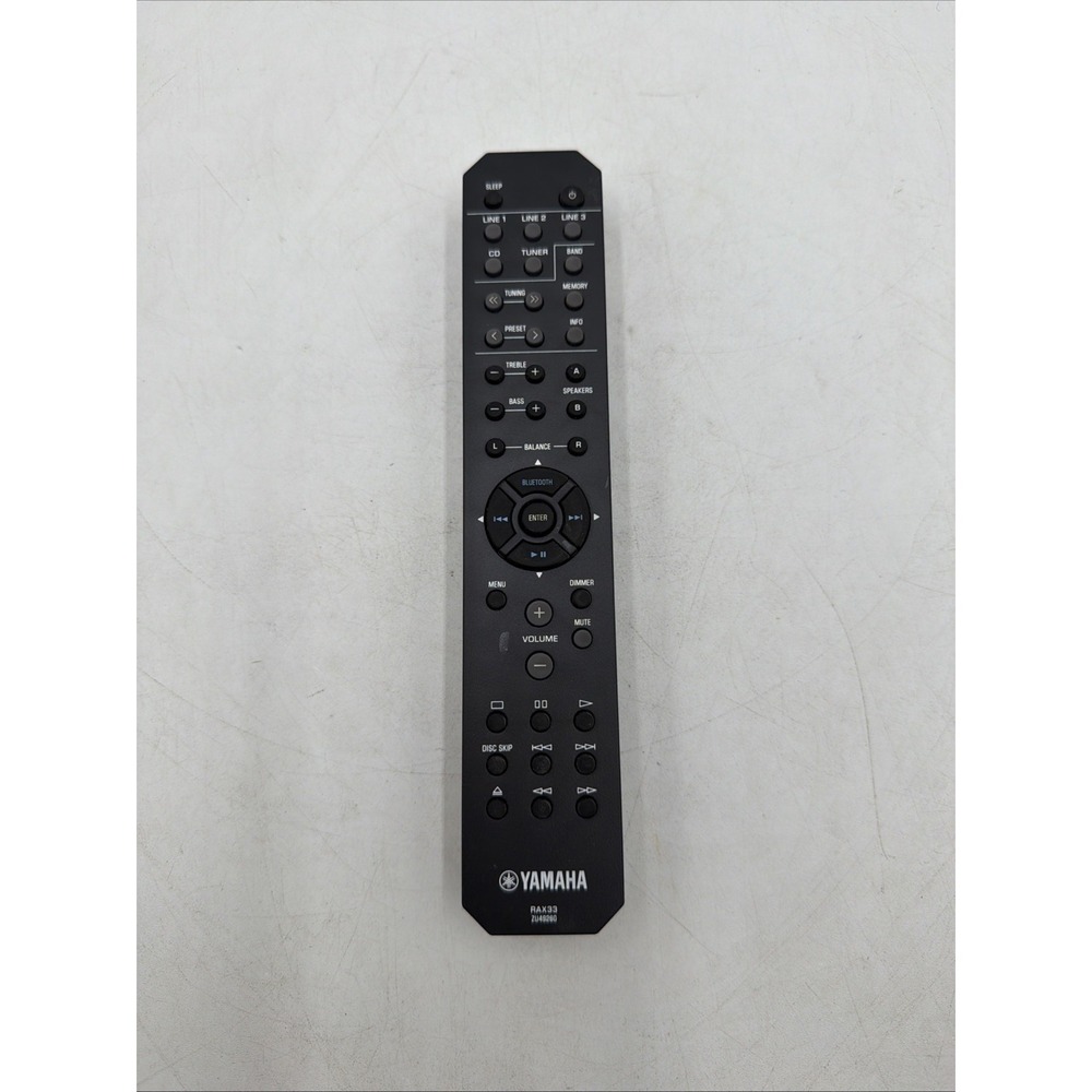 Yamaha RAX33 ZU49260 Remote Control for Stereo Receiver R-S202 RS202BL OEM
